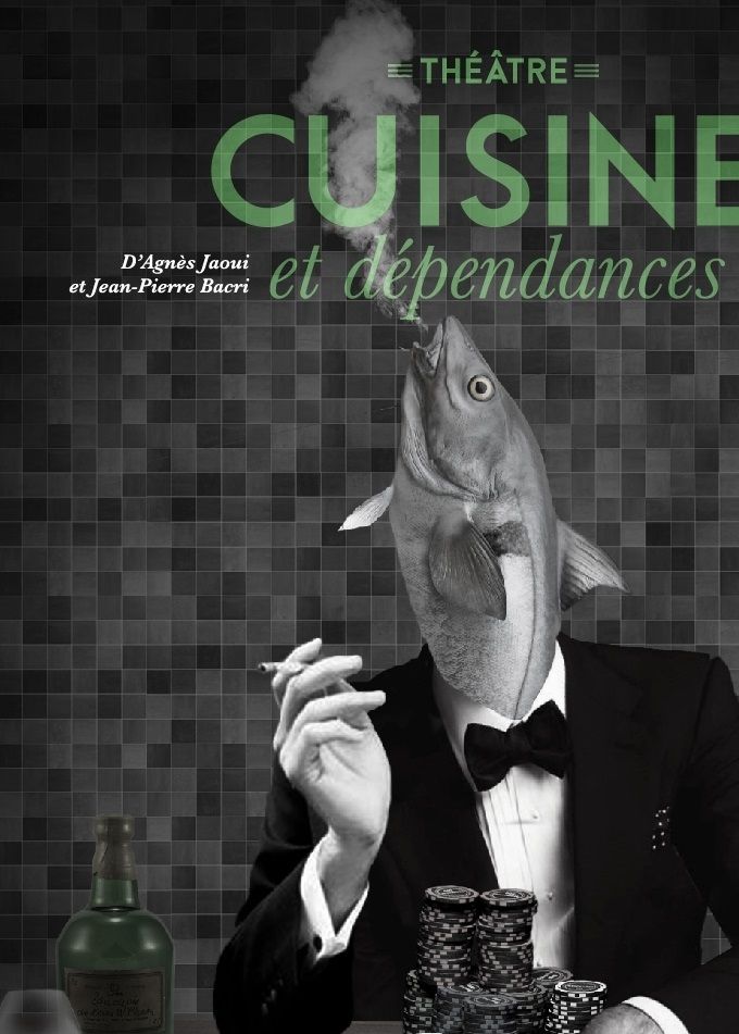 Cuisine et dépendances d'Agnès Jaoui et Jean-Pierre Bacri. Jeu de la compagnie Catharsis avec Anick Moraitinis, Chloé Debons, Matthias Delarue, Sébastien Duroux et Gilles Métrailler. Mise en scène Cédric Jossen